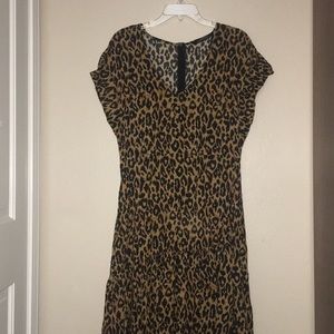 Zara Women Long cheetah print dress